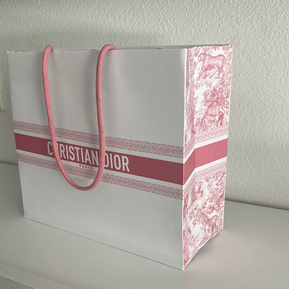 Dior Pink and White shopping bag - Picture 1 of 6
